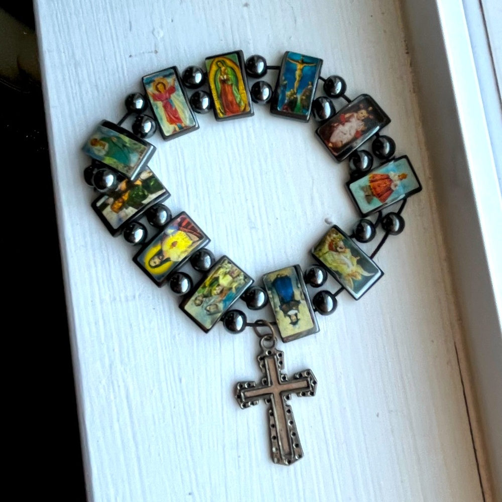Jesus-Saints Cross Bracelet